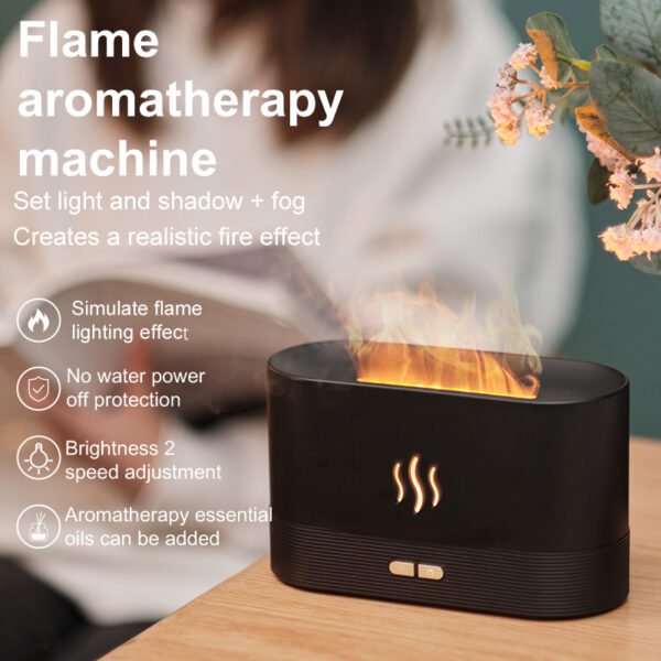 Flame Aroma Diffuser, Ultrasonic Humidifier, Essential Oil Humidifier - Image 2