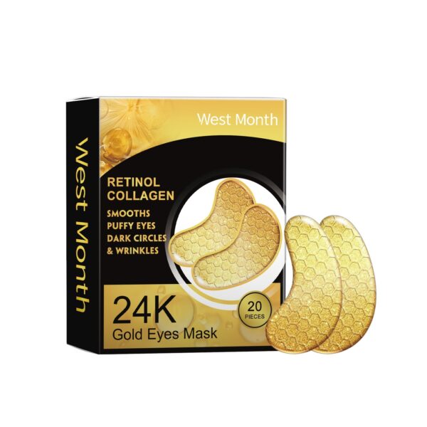 Golden Glow Under Eye Patches (20 Pairs Eye Gels),Rejuvenating Treatment for Dark Circles, Puffy Eyes, Refreshing, Revitalizing, Travel, Wrinkles