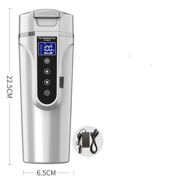 Car Electric Kettle & Heated Travel Mug with Temp Control with Smart Touch Digital Display, 400ml - Image 5