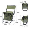 Folding Fishing Chair with Insulation Cooler Bag, Portable Folding Beach Chair Seat Camping Chairs Folding Stool Chair - Image 3