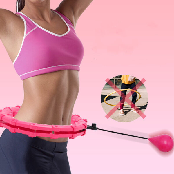 Adjustable Weighted Hula Hoop for Adults Weight Loss, Detachable Infinity Hoop, Home, Outdoors Fitness Exercise, Abdominal Tone, Knots 28”