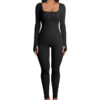 Seamless Jumpsuit Long Sleeve Shapewear Hip Lift Yoga Jumpsuit Sports Jumpsuit Bodysuits - Image 2