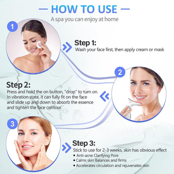 Neck Face Massager Skin Care Facial Massage Device With 3 Color Modes for Skin Rejuvenation Face Sculpting Tool - Image 7