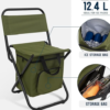 Folding Fishing Chair with Insulation Cooler Bag, Portable Folding Beach Chair Seat Camping Chairs Folding Stool Chair - Image 6