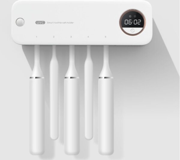 UV Toothbrush Holder Sterilizer Rechargeable Tooth Brush With LED Display Drying Wall-mounted For Bathroom Accessory - Image 5